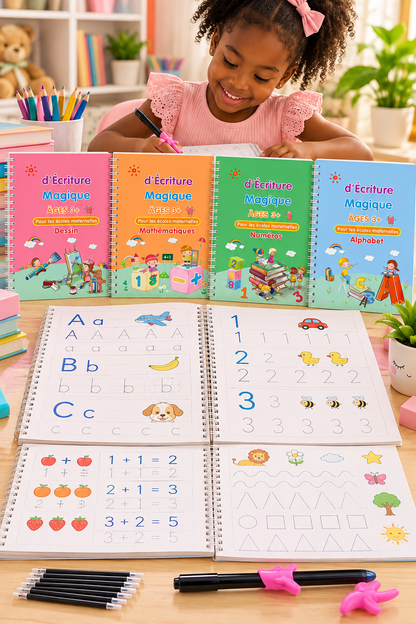 ÉcriMagique™ —Les cahiers d'écriture magique pour apprendre, s'entraîner et progresser à son rythme.