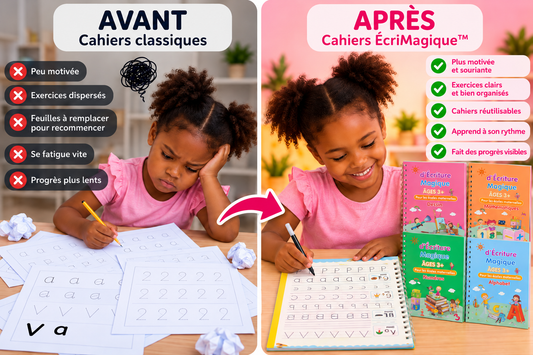 ÉcriMagique™ —Les cahiers d'écriture magique pour apprendre, s'entraîner et progresser à son rythme.
